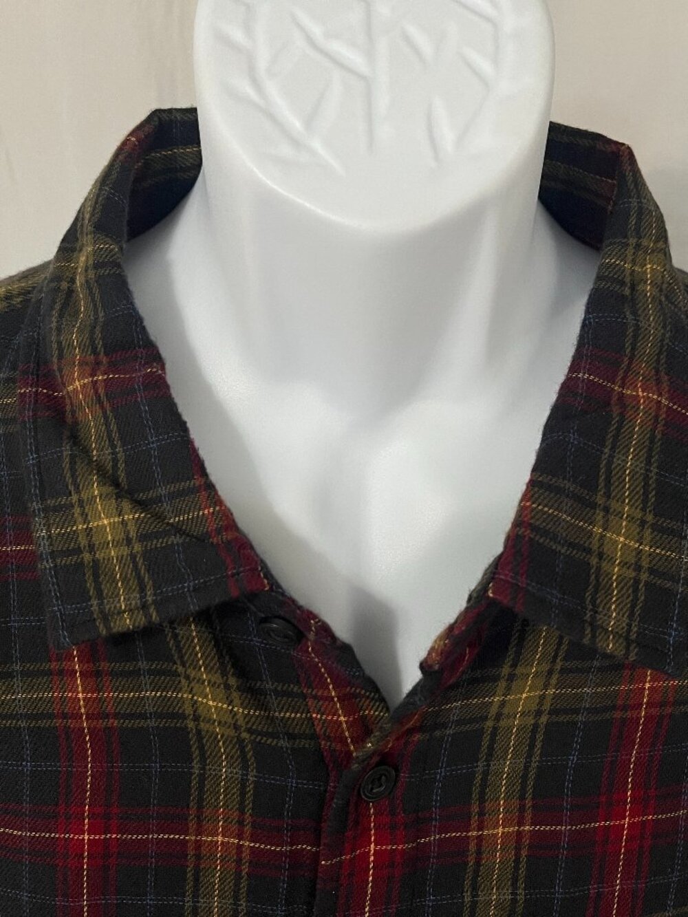 🧥 Carbon2Cobalt Men's Blue Red Gold Plaid Shacket Shirt Jacket XXL 🔥